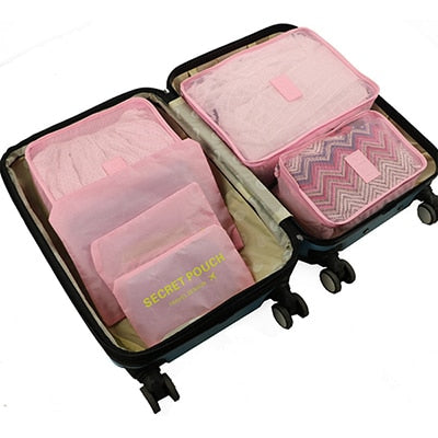 6 Piece Set, Storage Pouch, Storage Bag, Travel Bag, Clothes Storage, Compact Storage Bag, Packing Cube