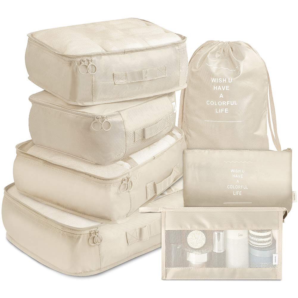 7 Piece Set, Storage Bag, Travel Bag, Clothes Storage, Compact Storage Bag, Packing Cube