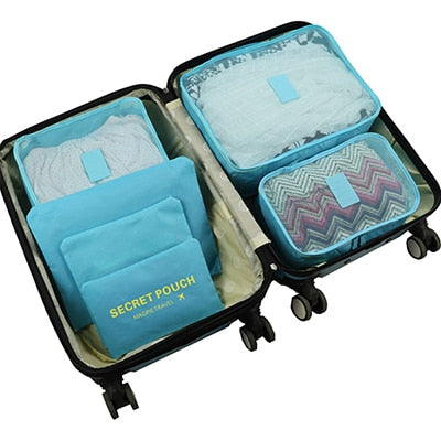 6 Piece Set, Storage Pouch, Storage Bag, Travel Bag, Clothes Storage, Compact Storage Bag, Packing Cube