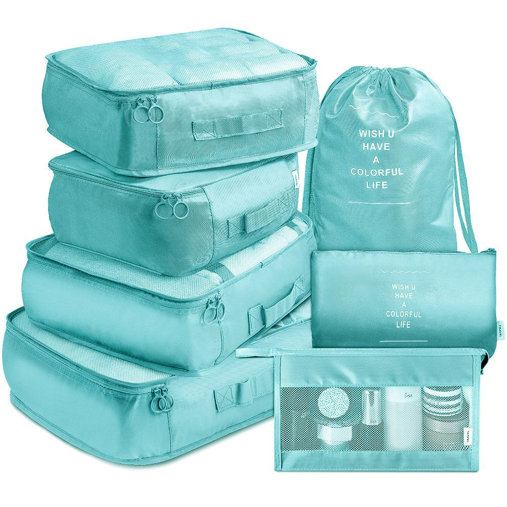 7 Piece Set, Storage Bag, Travel Bag, Clothes Storage, Compact Storage Bag, Packing Cube