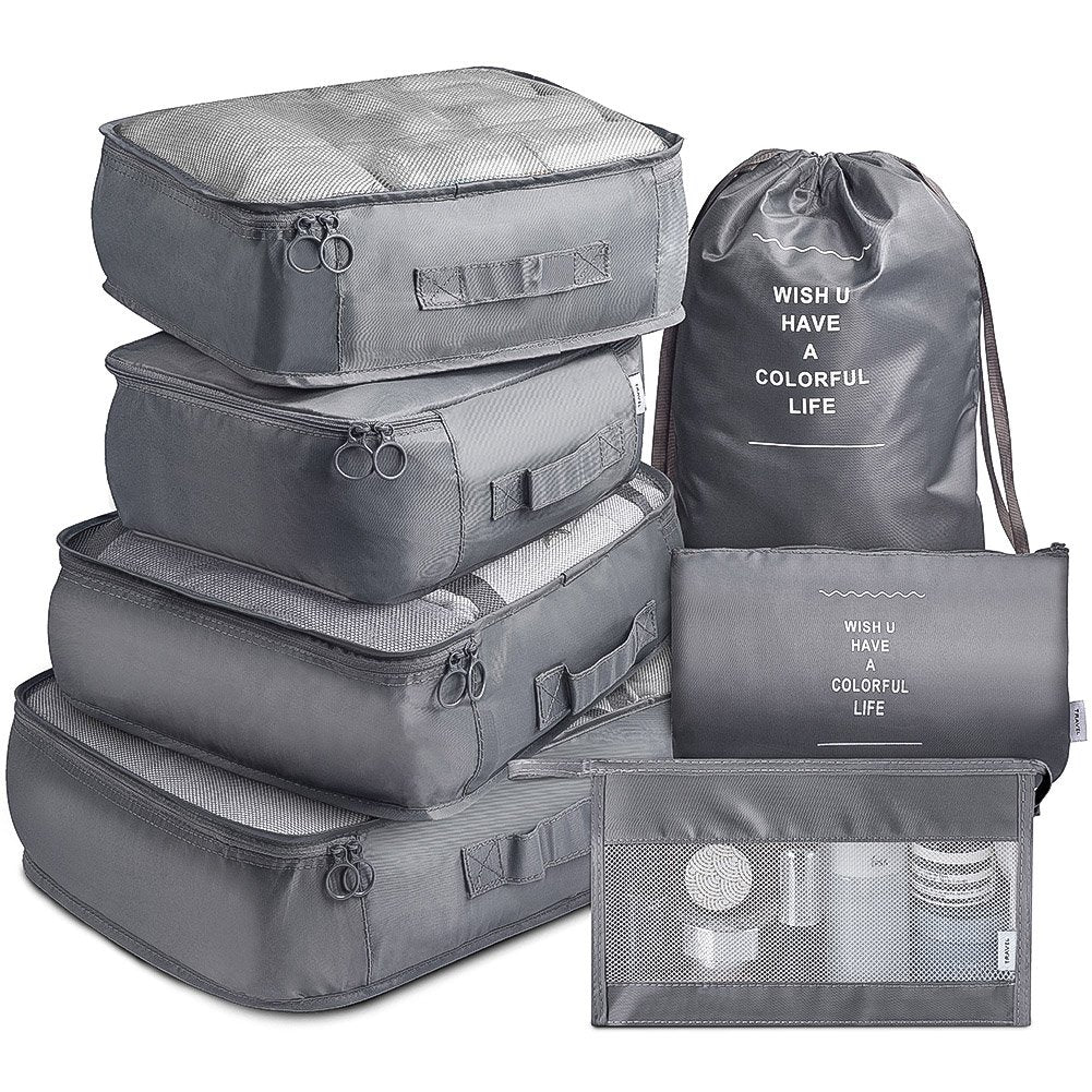 7 Piece Set, Storage Bag, Travel Bag, Clothes Storage, Compact Storage Bag, Packing Cube