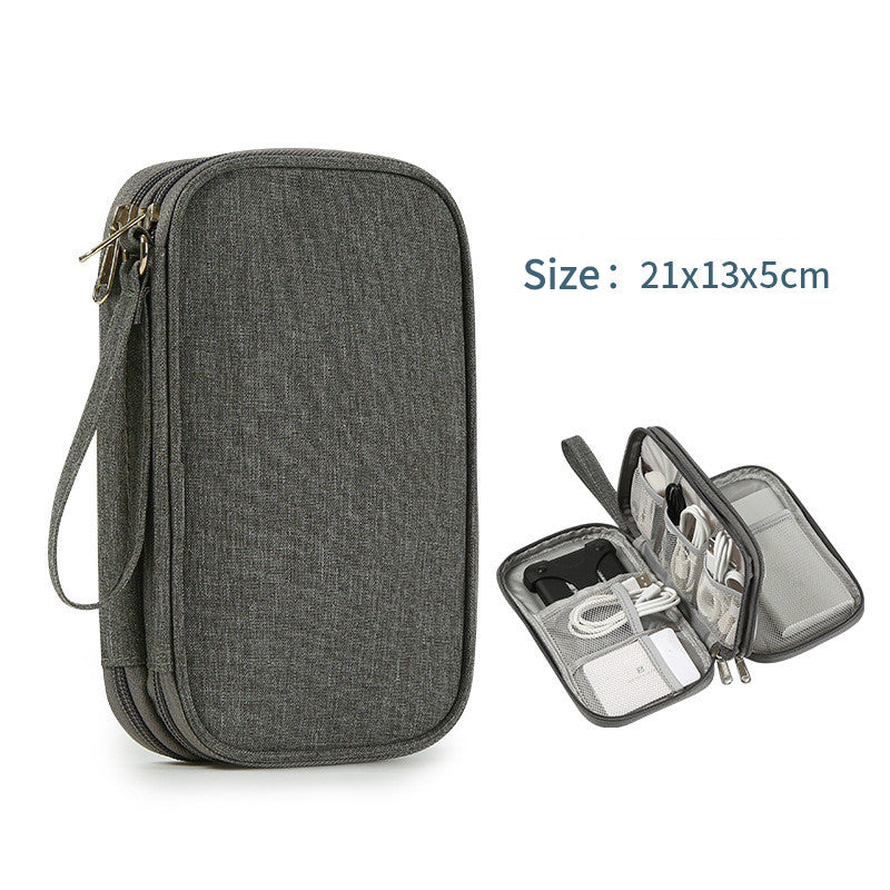 Flat Travel Storage/Organiser Bag for Digital Devices and Cables